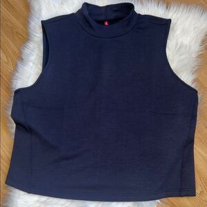 SPANX Blue Sleeveless Polo Muscle Tee